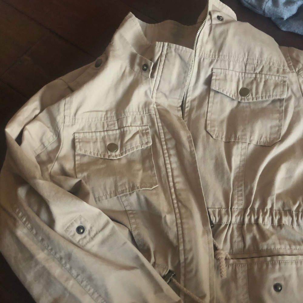 Anthropologie tan utility jacket